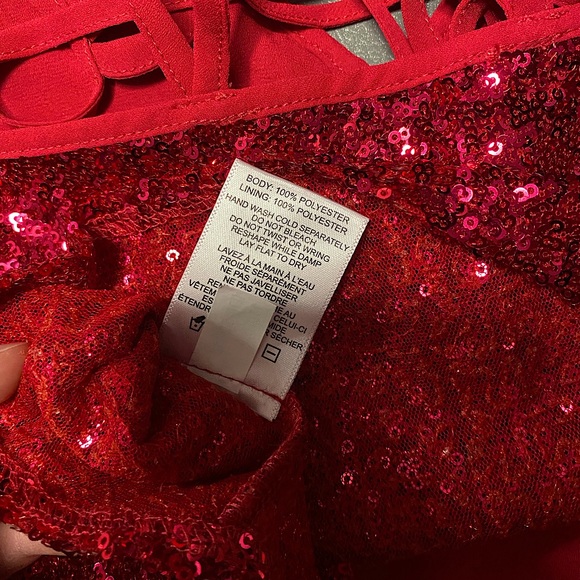 Express x Olivia Culpo Sequin Top Size Extra Small - Picture 4 of 4